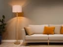 TRIO Leuchten LED Stehlampe Skandinavisch Dimmbar Weiß Holz Bild 5