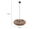 TRIO Leuchten LED Pendelleuchte Dimmfunktion Warmweiß Sisal Metall Bild 4