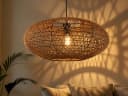 TRIO Leuchten LED Pendelleuchte Dimmfunktion Warmweiß Sisal Metall Bild 5