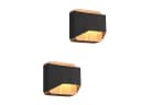 TRIO Leuchten LED Wandleuchte Dimmbar Holz Metall Schwarz Bild 2