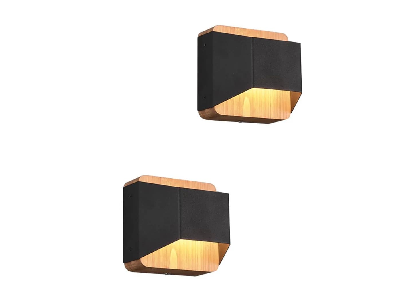 TRIO Leuchten LED Wandleuchte Dimmbar Holz Metall Schwarz - Bild 2