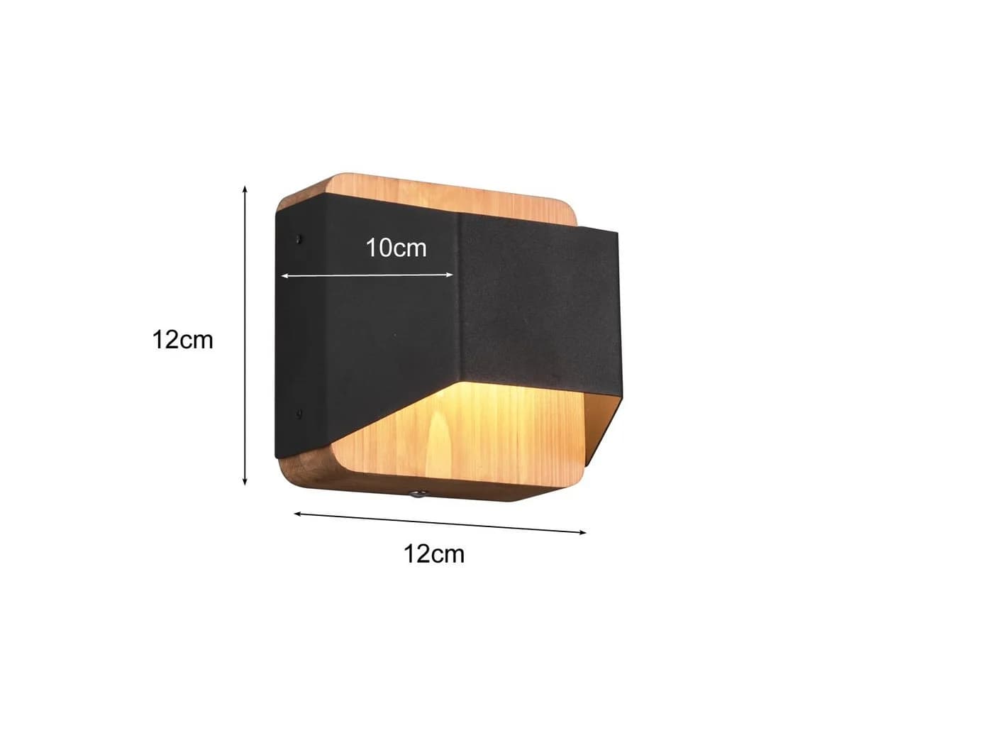 TRIO Leuchten LED Wandleuchte Dimmbar Holz Metall Schwarz - Bild 4