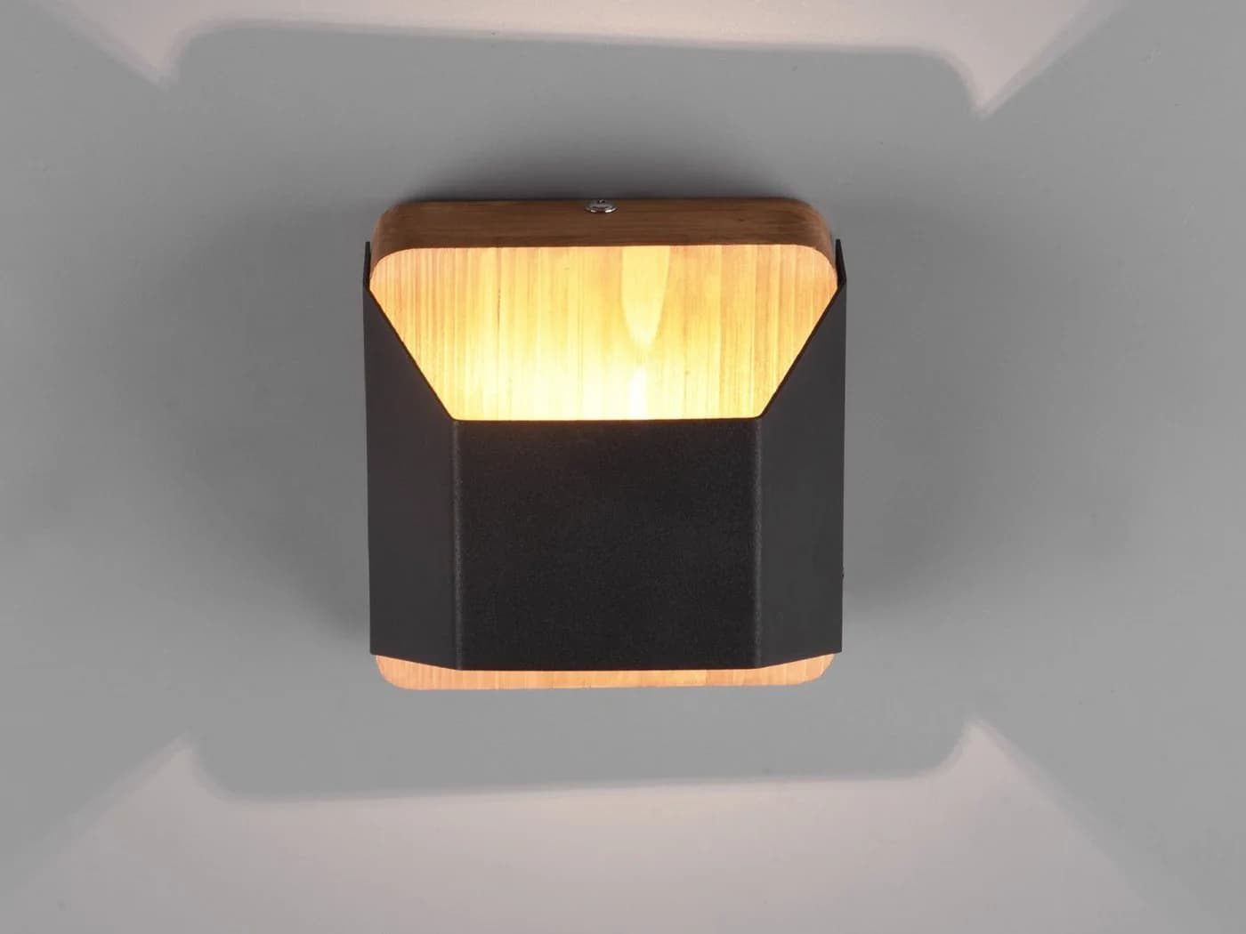TRIO Leuchten LED Wandleuchte Dimmbar Holz Metall Schwarz - Bild 5