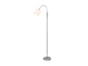 Reality Leuchten LED Stehlampe Flexarm Stoffschirm Silber Weiß Dimmbar Bild 2