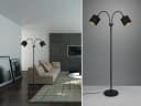 Reality Leuchten LED Stehlampe Schwarz Gold Dimmfunktion Bild 1