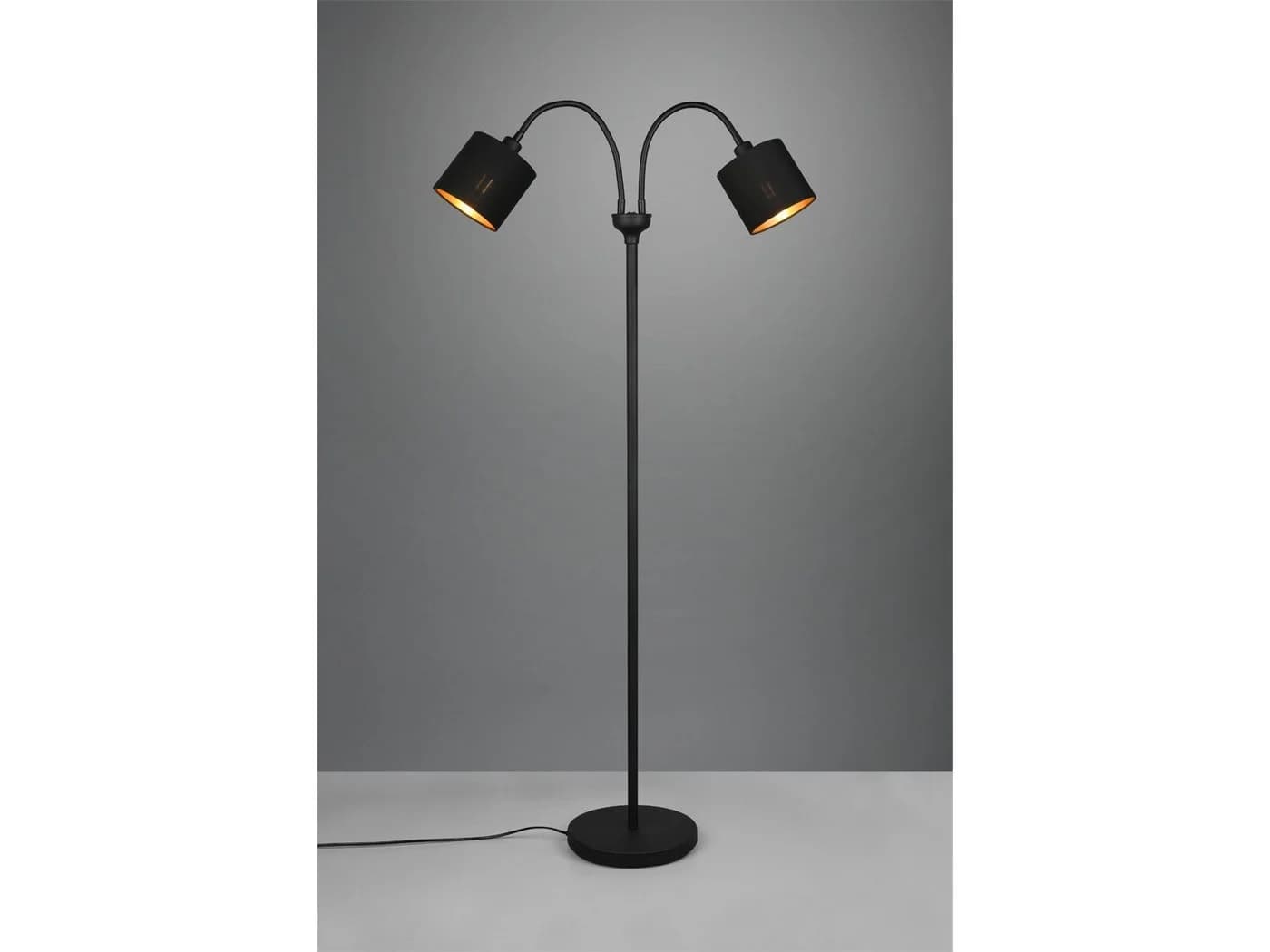 Reality Leuchten LED Stehlampe Schwarz Gold Dimmfunktion - Bild 3