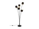 Reality Leuchten LED Stehlampe Dimmfunktion Schwarz Gold 163 cm Bild 2