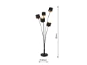 Reality Leuchten LED Stehlampe Dimmfunktion Schwarz Gold 163 cm Bild 4