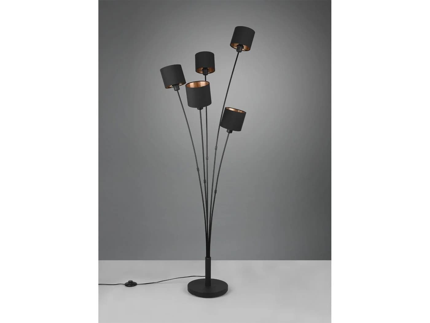 Reality Leuchten LED Stehlampe Dimmfunktion Schwarz Gold 163 cm - Bild 5