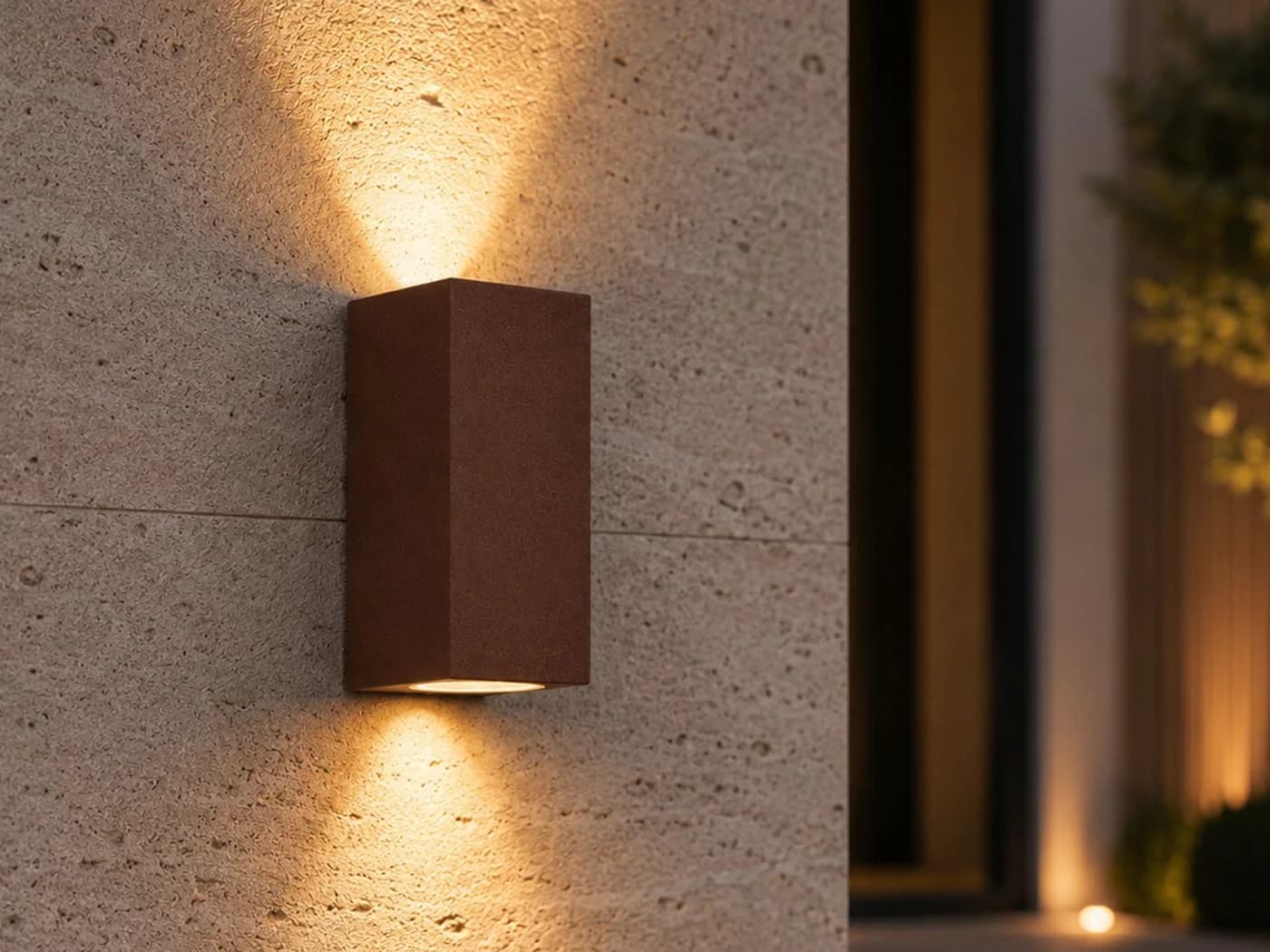 TRIO Leuchten LED Außen-Wandleuchte Rostoptik Warmweiß