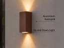 TRIO Leuchten LED Außen-Wandleuchte Rostoptik Warmweiß Bild 3