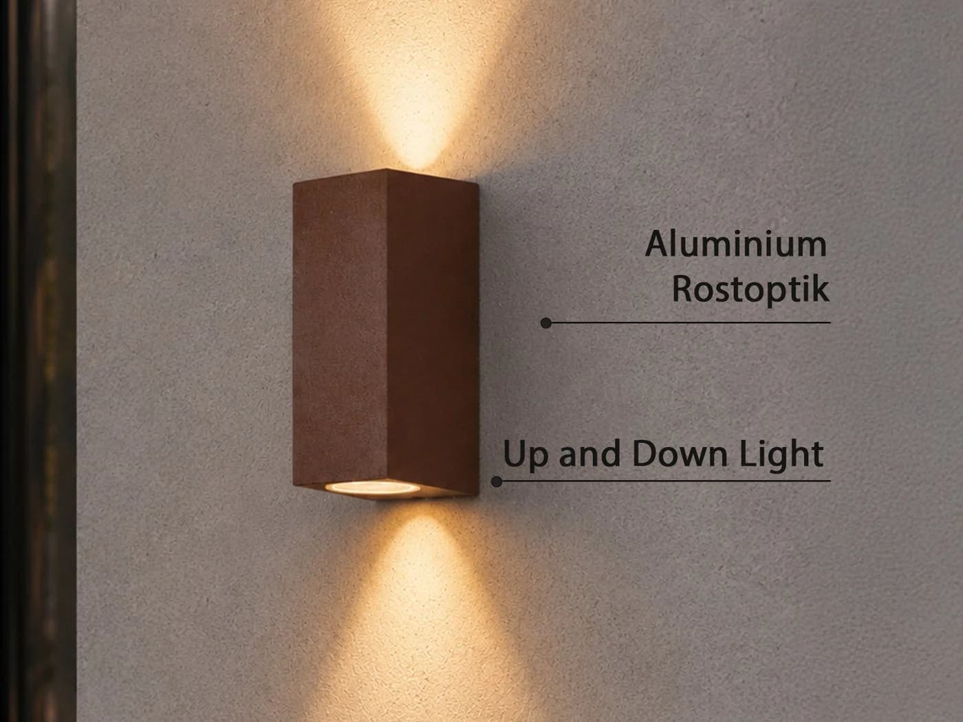 TRIO Leuchten LED Außen-Wandleuchte Rostoptik Warmweiß - Bild 3