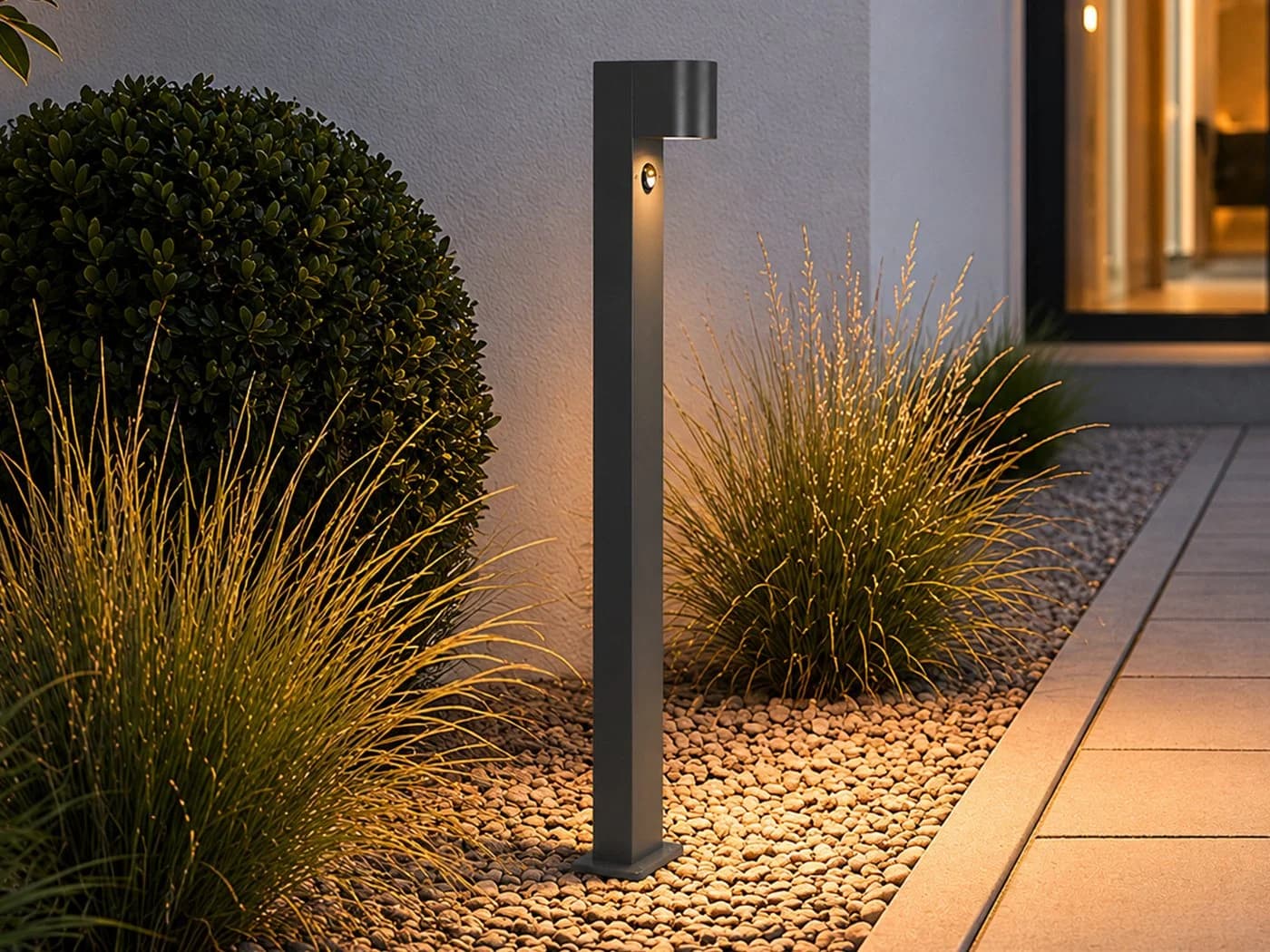 TRIO LED Pollerleuchte 100cm Anthrazit mit Bewegungsmelder