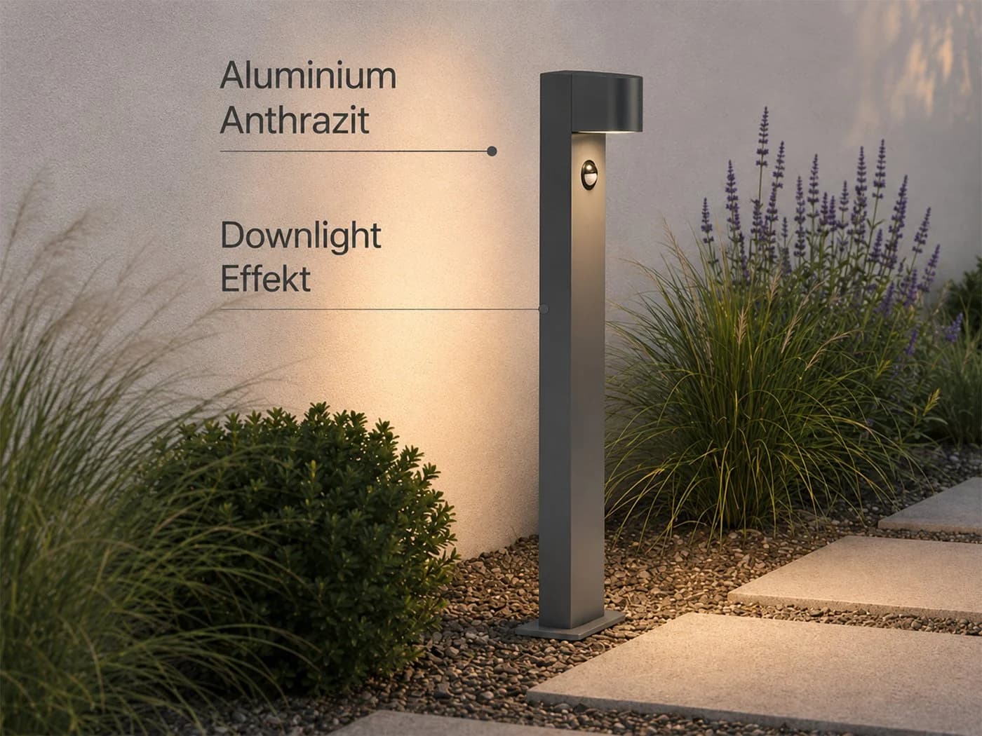 TRIO LED Pollerleuchte 100cm Anthrazit mit Bewegungsmelder - Bild 3