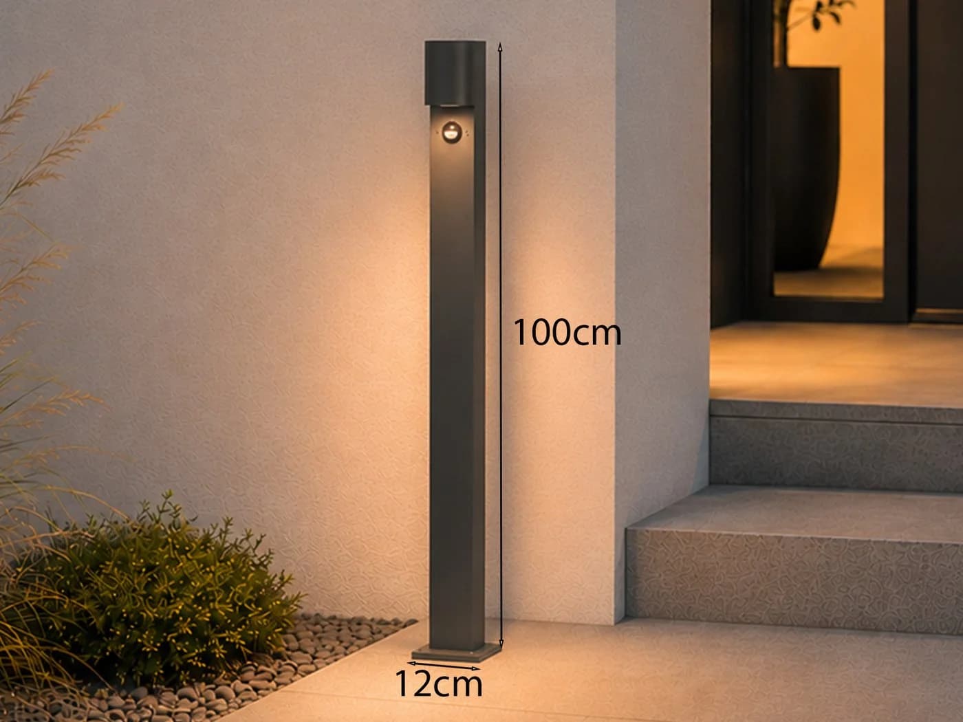 TRIO LED Pollerleuchte 100cm Anthrazit mit Bewegungsmelder - Bild 4