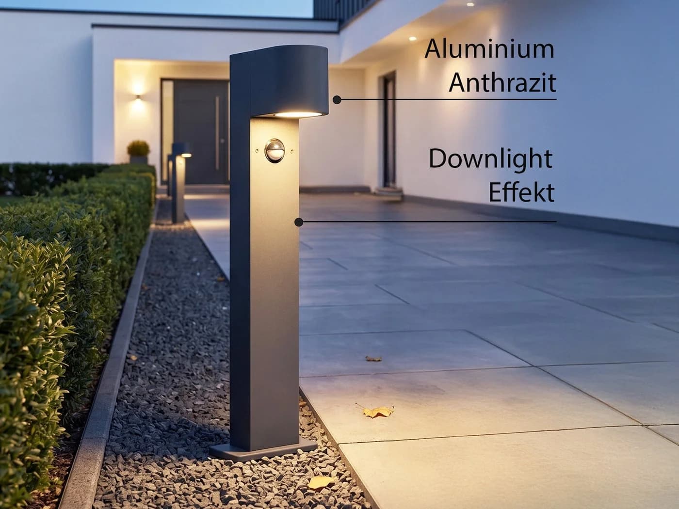 TRIO Leuchten LED Pollerleuchte 50cm Anthrazit Bewegungsmelder - Bild 3