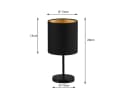 Reality Leuchten LED Nachttischlampe Dimmbar Schwarz Gold Bild 4