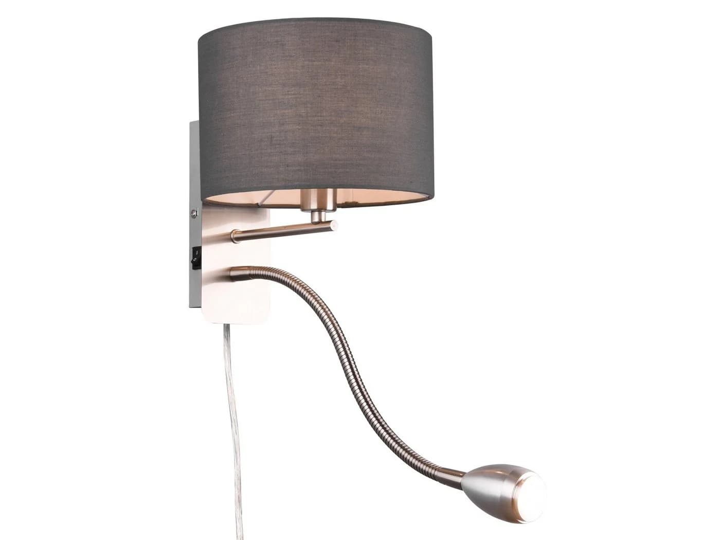 TRIO Leuchten LED Wandleuchte Grau Silber Dimmbar mit Leselampe - Bild 2