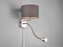 TRIO Leuchten LED Wandleuchte Grau Silber Dimmbar mit Leselampe Bild 3