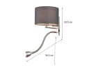 TRIO Leuchten LED Wandleuchte Grau Silber Dimmbar mit Leselampe Bild 4