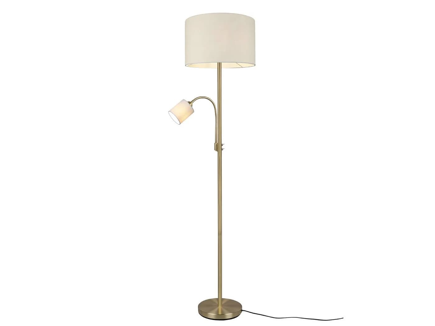 TRIO Leuchten LED Stehlampe mit Leselampe Dimmfunktion Gold Beige - Bild 2