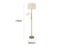 TRIO Leuchten LED Stehlampe mit Leselampe Dimmfunktion Gold Beige Bild 4