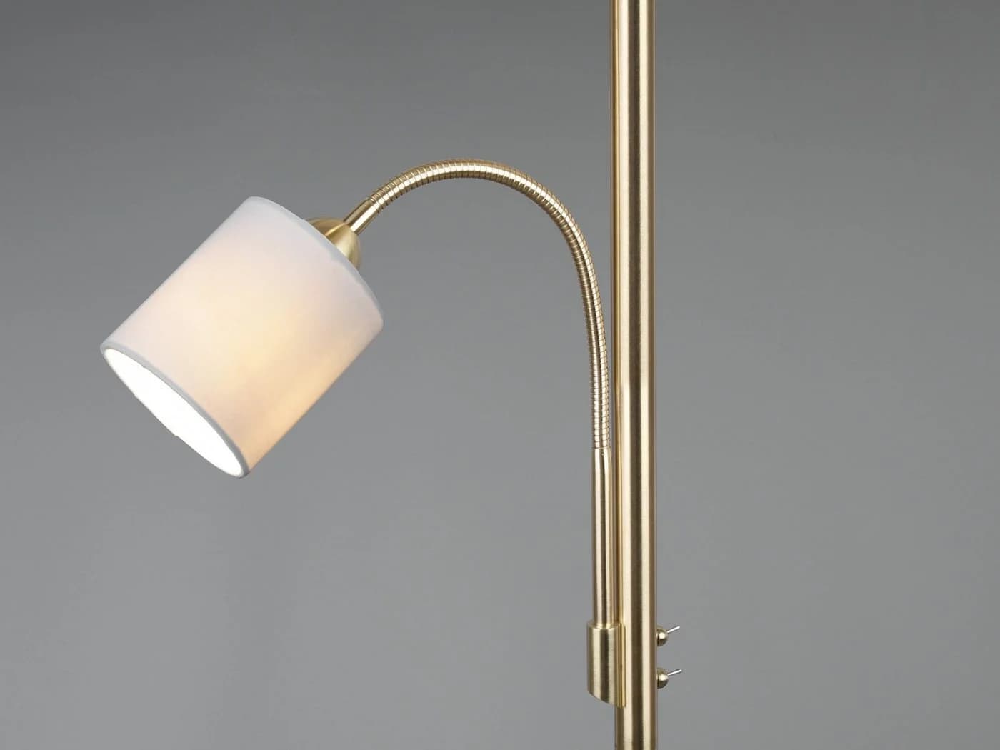 TRIO Leuchten LED Stehlampe mit Leselampe Dimmfunktion Gold Beige - Bild 5