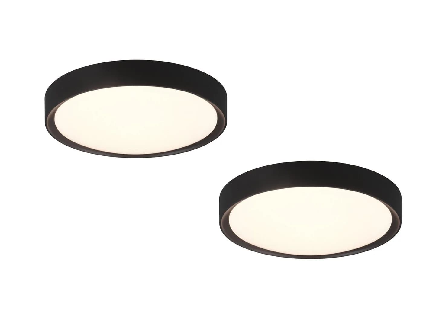 TRIO Leuchten LED Deckenleuchte 2er-Set Warmweiß IP44 Ø33cm - Bild 2