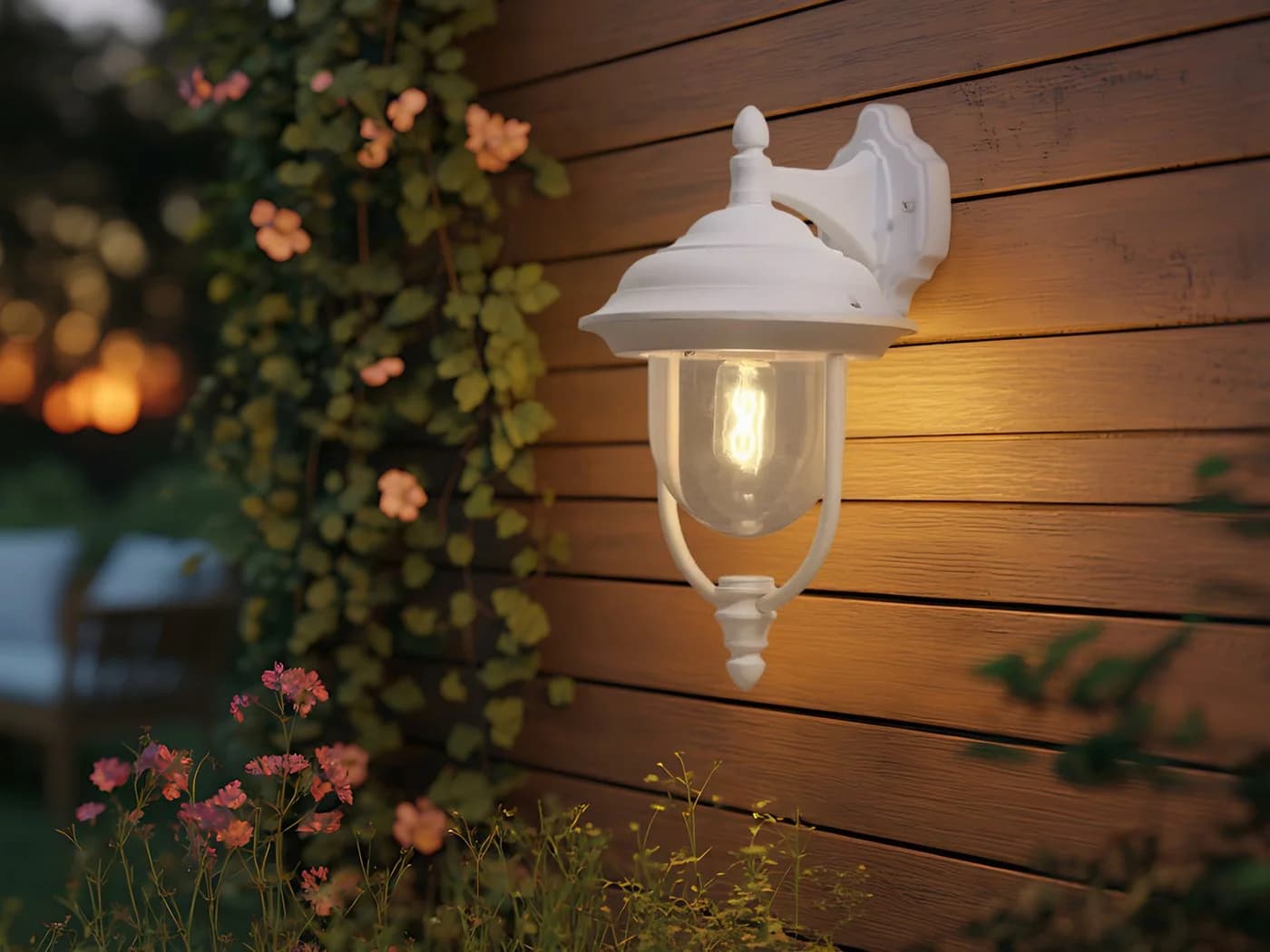 KONSTSMIDE LED Außen-Wandleuchte Weiß Landhausstil - Bild 5