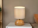 Reality Leuchten Nachttischlampe Dimmbar LED Warmweiß Beige Landhausstil Bild 4