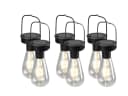Reality Leuchten 6er Set Solar-Hängeleuchte LED Schwarz Metall Bild 2