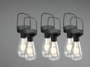 Reality Leuchten 6er Set Solar-Hängeleuchte LED Schwarz Metall Bild 3