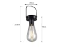 Reality Leuchten 6er Set Solar-Hängeleuchte LED Schwarz Metall Bild 4