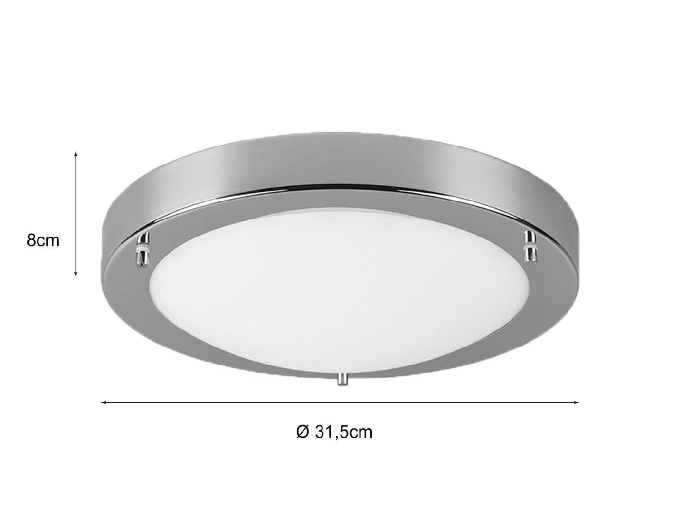 TRIO Leuchten LED Deckenleuchte Chrom Weiß IP44 Dimmbar - Bild 4