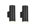 TRIO Leuchten Spiegelleuchte LED Warmweiß 2er Set Updown Badezimmerlampen Wand Bad-lampen Schwarz Bild 2