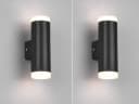 TRIO Leuchten Spiegelleuchte LED Warmweiß 2er Set Updown Badezimmerlampen Wand Bad-lampen Schwarz Bild 3