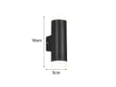 TRIO Leuchten Spiegelleuchte LED Warmweiß 2er Set Updown Badezimmerlampen Wand Bad-lampen Schwarz Bild 4