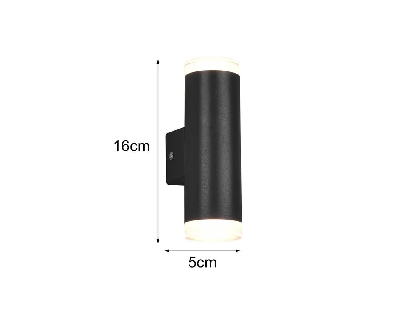 TRIO Leuchten Spiegelleuchte LED Warmweiß 2er Set Updown Badezimmerlampen Wand Bad-lampen Schwarz - Bild 4