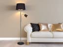meineWunschleuchte Stehlampe mit Lesearm Silber Matt Schwarz Gold Bild 1