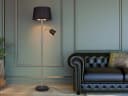 meineWunschleuchte Stehlampe mit Lesearm Silber Matt Schwarz Gold Bild 5