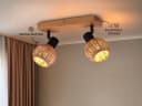 meineWunschleuchte Deckenstrahler 2-flammig Rattan Korbgeflecht Skandinavisch Bild 3