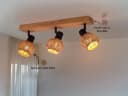 meineWunschleuchte Deckenstrahler 3-flammig Rattan Holz Skandinavisch Bild 3