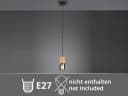 meineWunschleuchte Pendelleuchte Holz & Rauchglas Schwarz Ø 10cm Bild 5