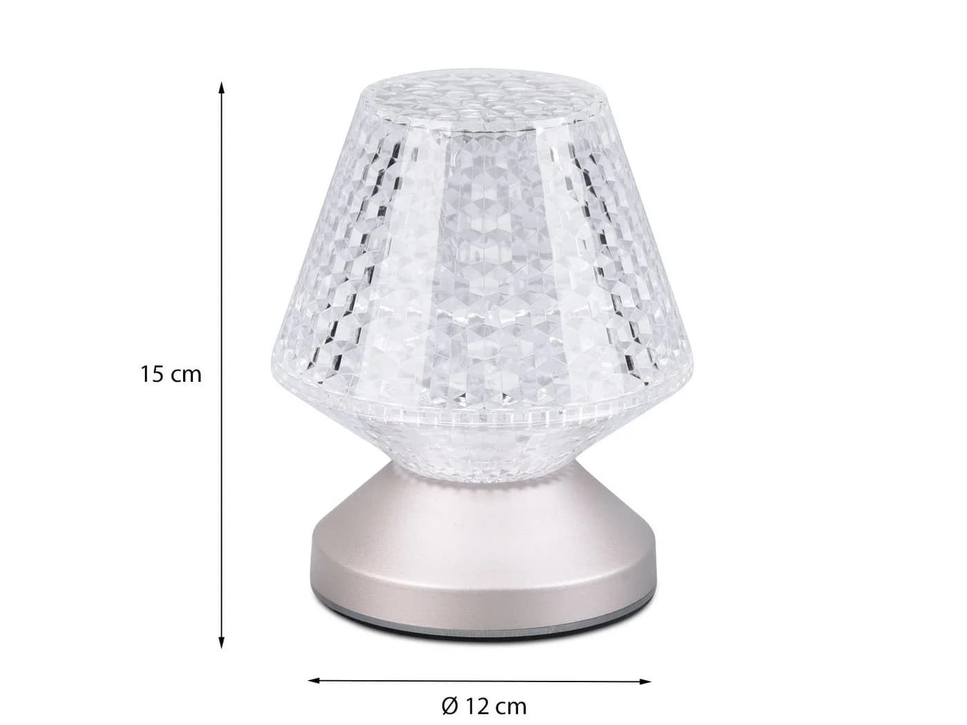meineWunschleuchte USB-Tischleuchte mit Akku Beige Touch-Funktion - Bild 4