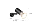 TRIO Leuchten Spiegelklemmleuchte Schwarz Dimmfunktion LED Bild 4