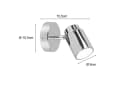TRIO Leuchten LED Wandstrahler Silber Chrom Dimmbar IP44 Bild 4