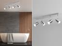 TRIO Leuchten LED Deckenstrahler 4-flammig Silber Chrom Dimmbar Bild 1