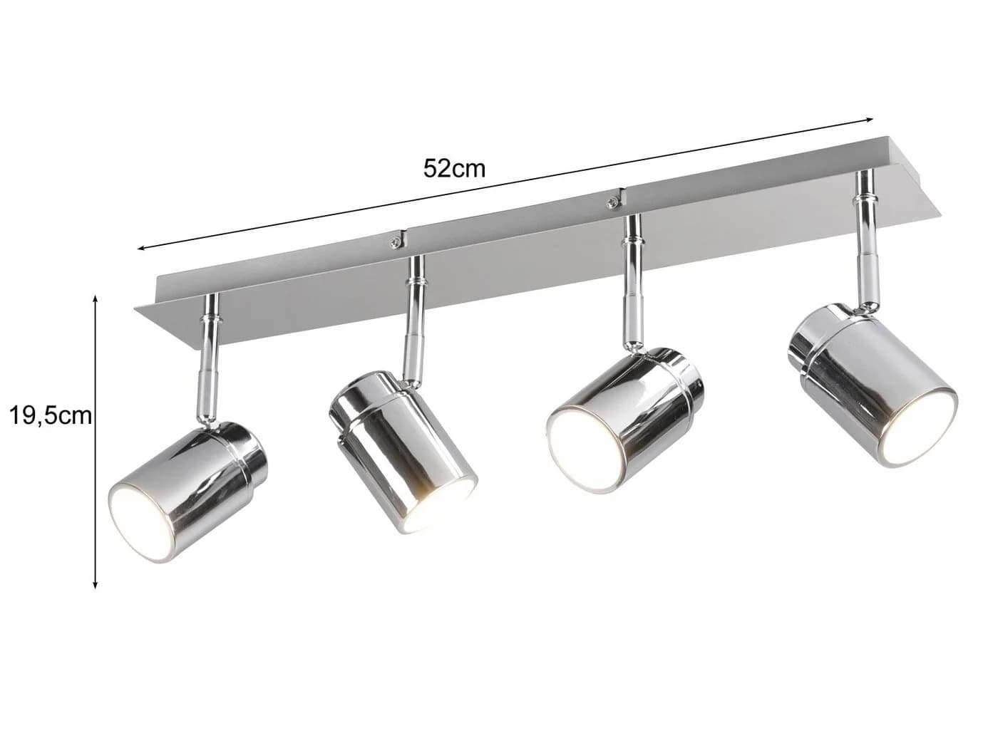 TRIO Leuchten LED Deckenstrahler 4-flammig Silber Chrom Dimmbar - Bild 4