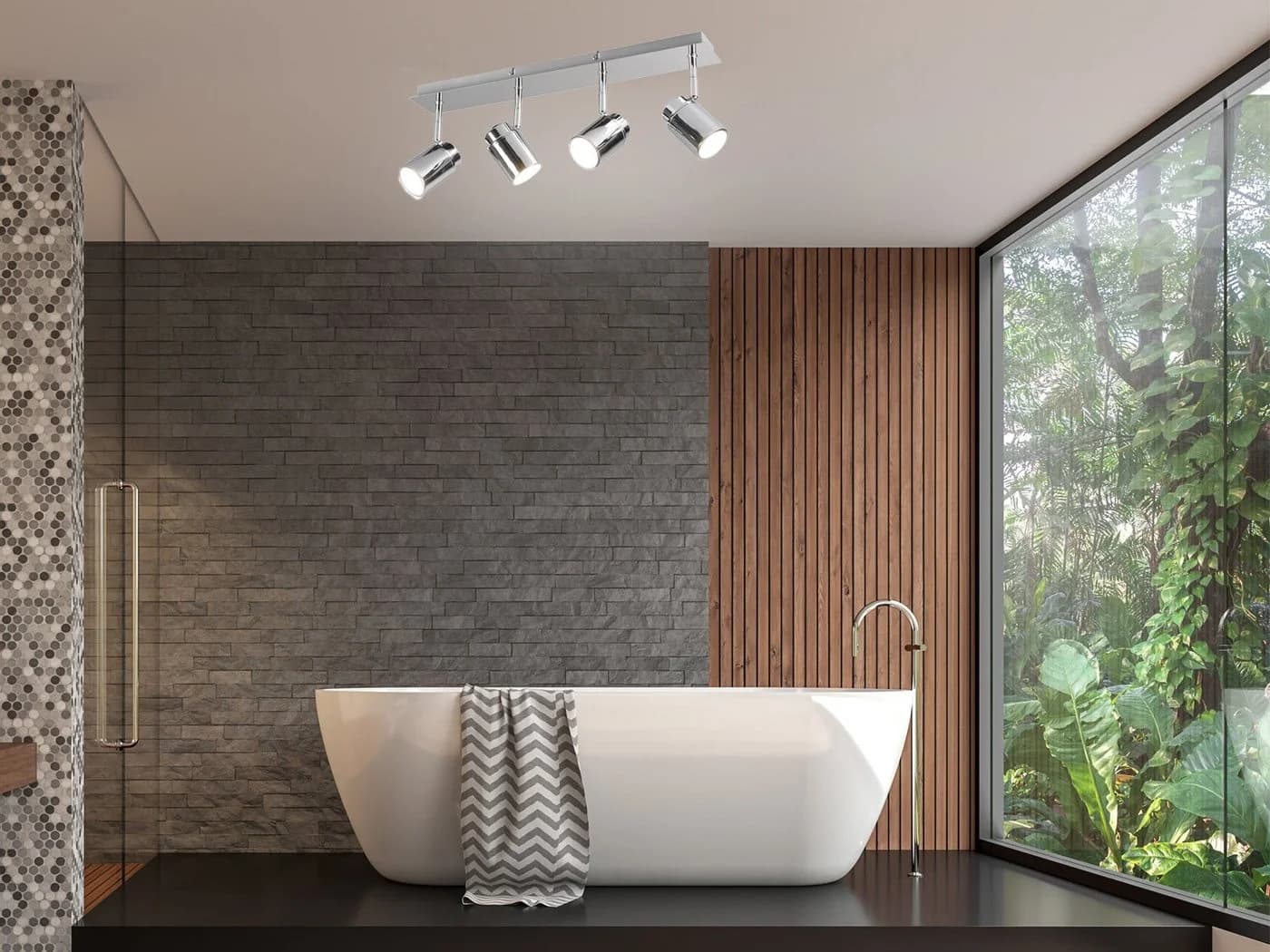 TRIO Leuchten LED Deckenstrahler 4-flammig Silber Chrom Dimmbar - Bild 5