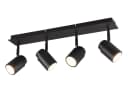TRIO Leuchten LED Deckenstrahler Schwarz matt Dimmbar 4-flammig IP44 Bild 2